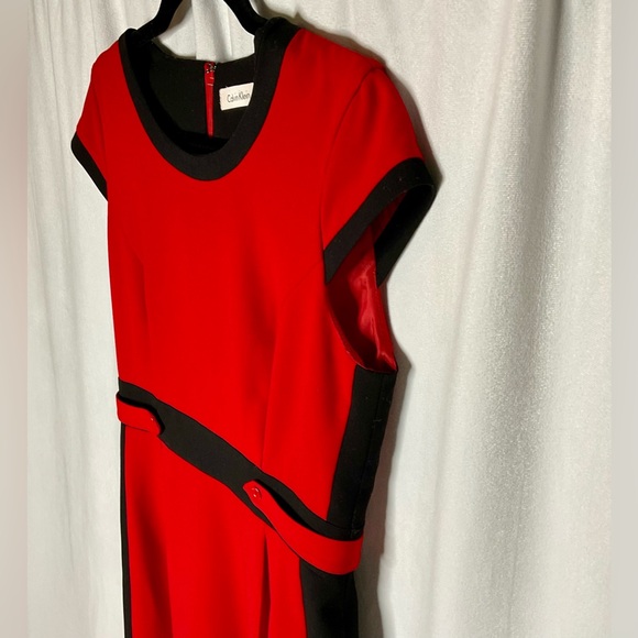 Calvin Klein Red and Black Dress - Picture 4 of 8